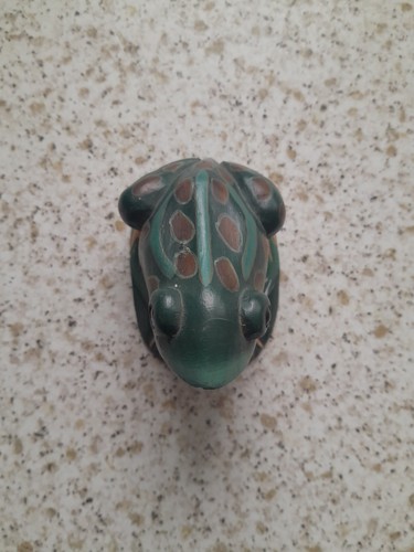 Frog stone sculpture - stone, carving