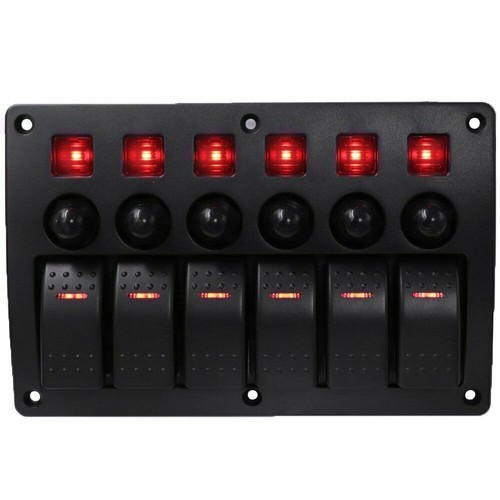 Gang rocker switch panel - 6,