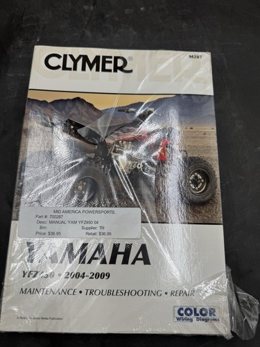 Clymer yamaha yfz450 2004 2009 - clymer,