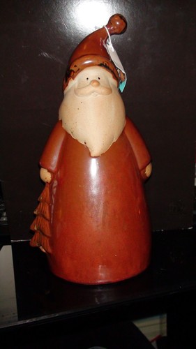 Rustic resin santa - resin,