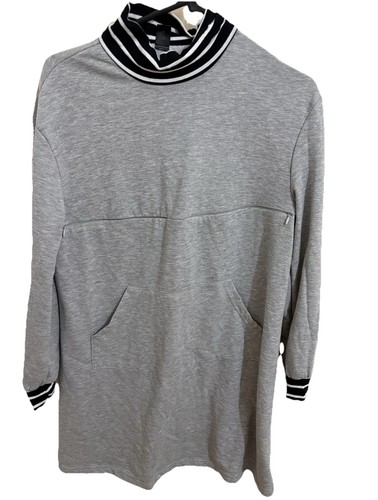 Shein grey striped turtleneck - grey,
