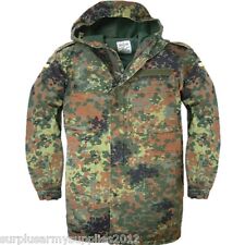 German Army Parka Military Hooded Field Jacket Flecktarn Camo VINTAGE FESTIVAL