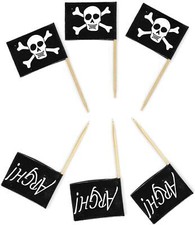 50 Pirate Flag Cake Pick