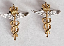 RAF MEDIC COLLAR BADGES Pair