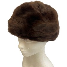 Edna Wallace Vintage Brown Fur Cossack Hat 