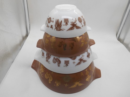 Vintage set pyrex early - 4,