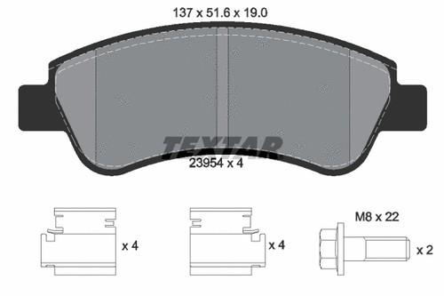 Front brake pad - set, disc