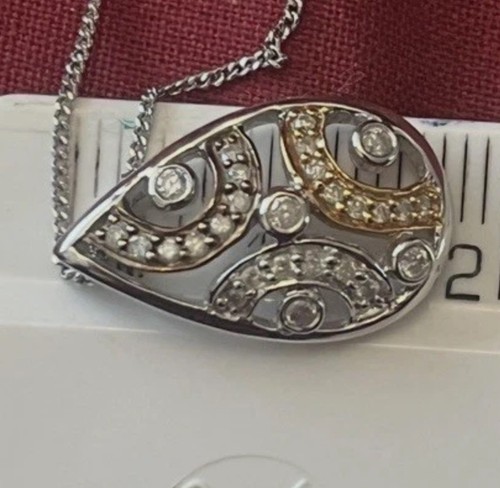 9ct diamond necklace - diamond,