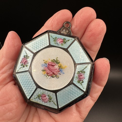Vintage guilloche enamel wrist - vintage,