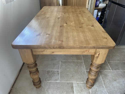 Waxed pine farmhouse - farmhouse, table