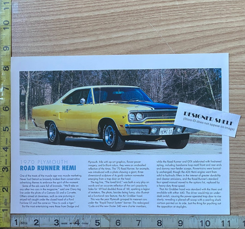 Plymouth road runner hemi - runner,