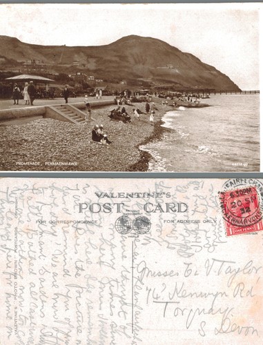Vintage postcard promenade - postcard,
