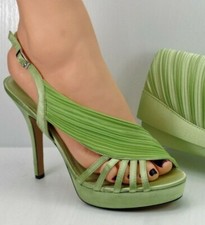 Lime Green (mint) peep toe