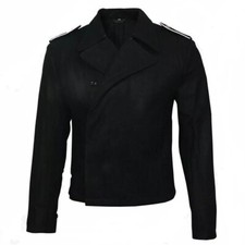 German Elite Black Pander Wrap WWW Army Tunic Jacket Retro Real Wool Uniform
