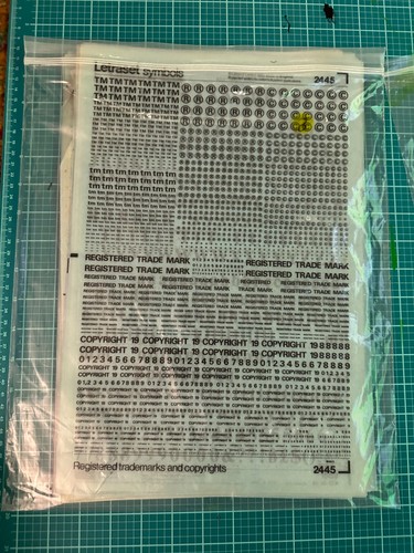Vintage dry transfer lettering - transfer,