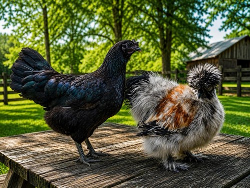 4ayam cemani 4silkie - , &