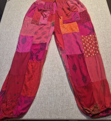 Bohemian patchwork harem pants - bohemian,