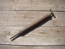 Large Vintage Brass & Copper Syringe Motor Grease Oil Hand Pump Sprayer