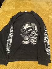 Long Sleeved T Shirt Skull