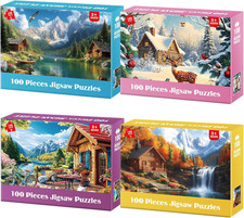 4-Packs 100 Piece Puzzles -
