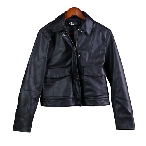 Zara faux leather moto jacket - faux,