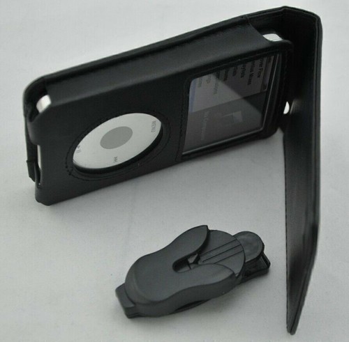 Black genuine leather case for