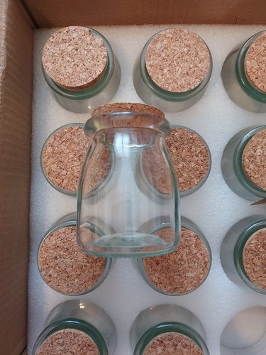 Miniature clear glass - , jars