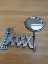 wall mounted extendable magnifying make up/shaving mirror
