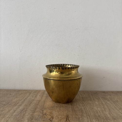 Vintage rustic brass - brass, planter