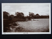 Leicestershire GROBY POOL (1) Village & Church in background - Old RP Postcard