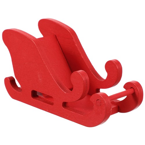 Red wooden christmas sleigh - wooden,