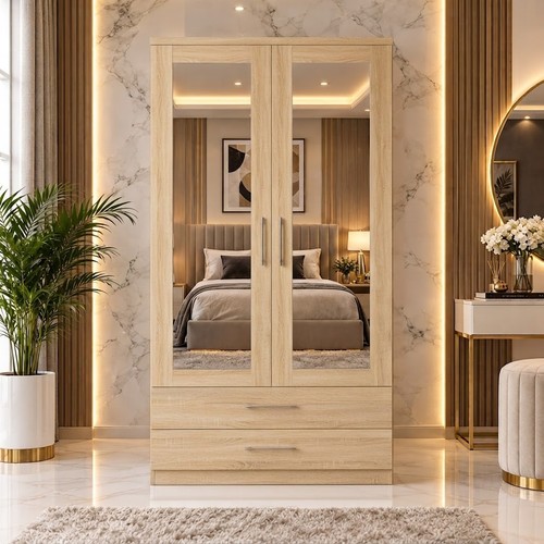 Door mirrored wardrobes - mirrored,