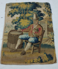 Antique French Aubusson Handmade Home Decor Wall Hanging Tapestry 58x45 cm