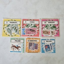 Collection Builder Stamp Sets Bundle × 6 1970's Original Packets & Stamps VGC