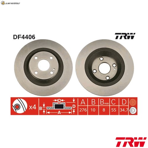 Brake discs df4406 for - brake,