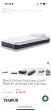 Tempur smart cool  single mattress