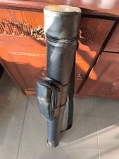 LAPERTI BLACK HARD TUBE CUE CASE FOR 57" SPLIT POOL or SNOOKER CUE