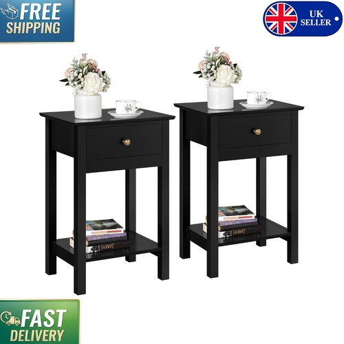 Versatile black bedside - black, tables