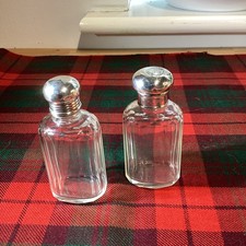 2 Cut Glass, Hallmarked Silver