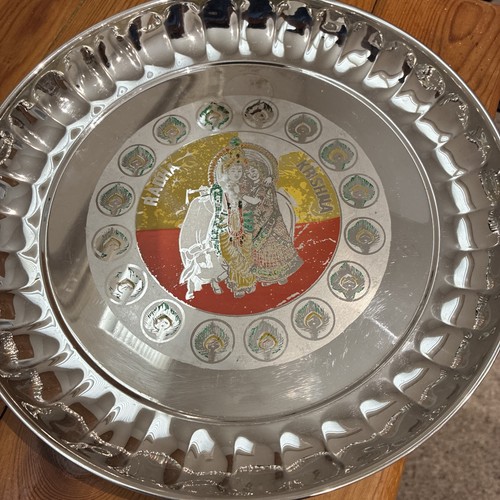Stainless steel pooja plate - pooja,
