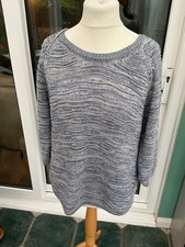 indigo marks and spencer uk 16 blue mix glittery jumper occasions vgc