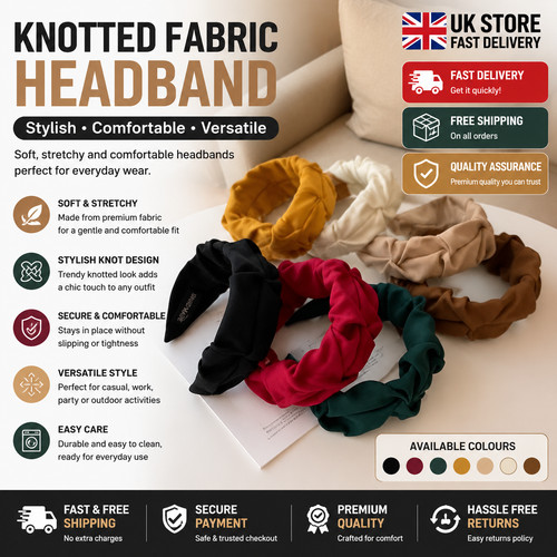 Wide satin headband women - wide,