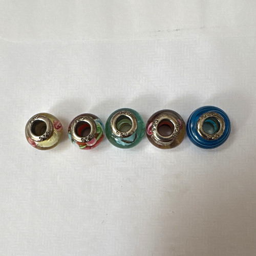 Murano glass charm 925 - 5x,