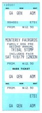 The Clash Untorn Ticket September 8 1979 Monterey California First US Tour