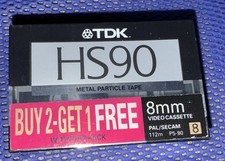 TDK 8mm HS 90 Video Tapes Brand New