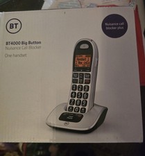 BT 4000 Single Big Button One Handset Built in CallBlocker BigButtons damage box