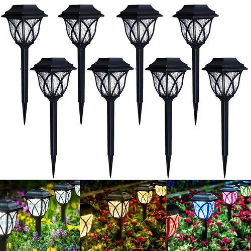 8pcs solar stake lights - 2-8pcs,