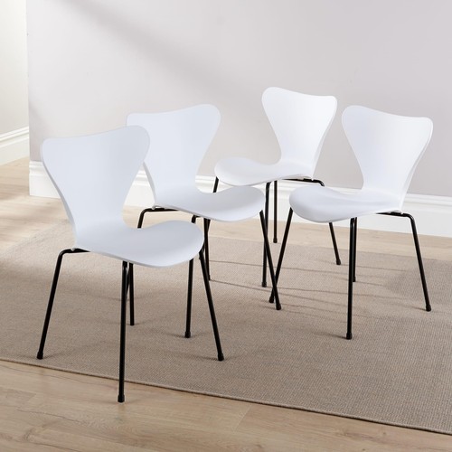 Set dining chairs curved - set,