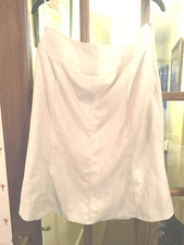 Cream Faux Suede Moleskin Style Skirt -  New Look - NWOT