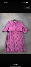 Anna Rose Collection dark mauve sequin dress & jacket Size 20 Wedding Races